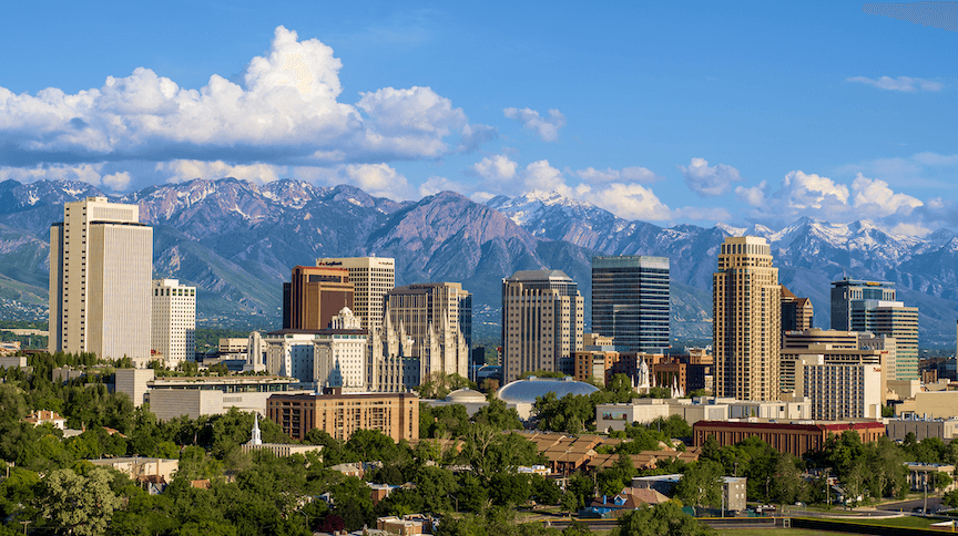 Salt Lake City skyline Utah