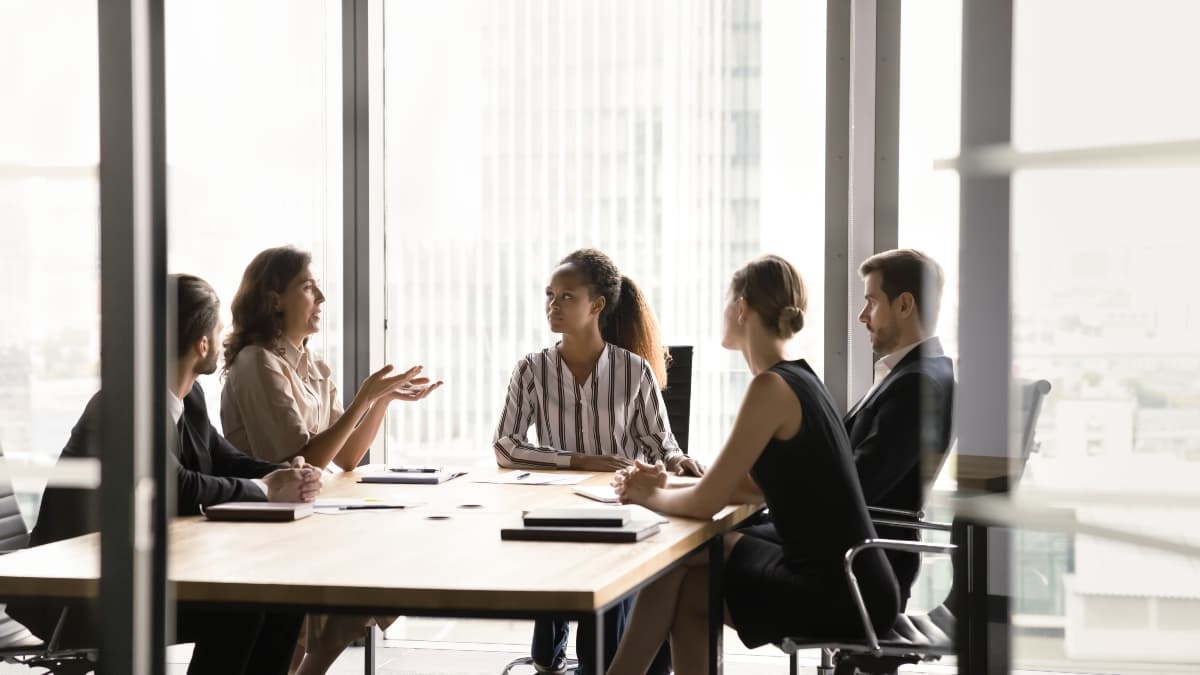 Corporate strategy meeting