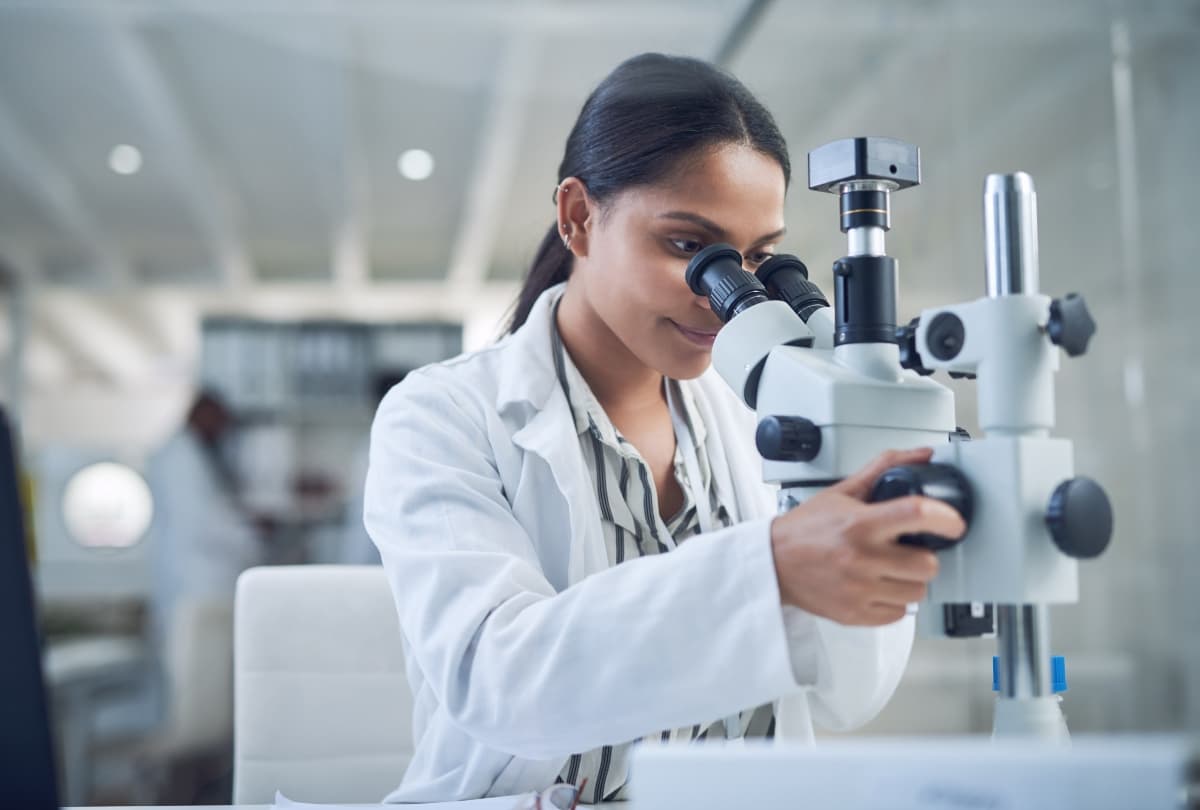 female in laboratory