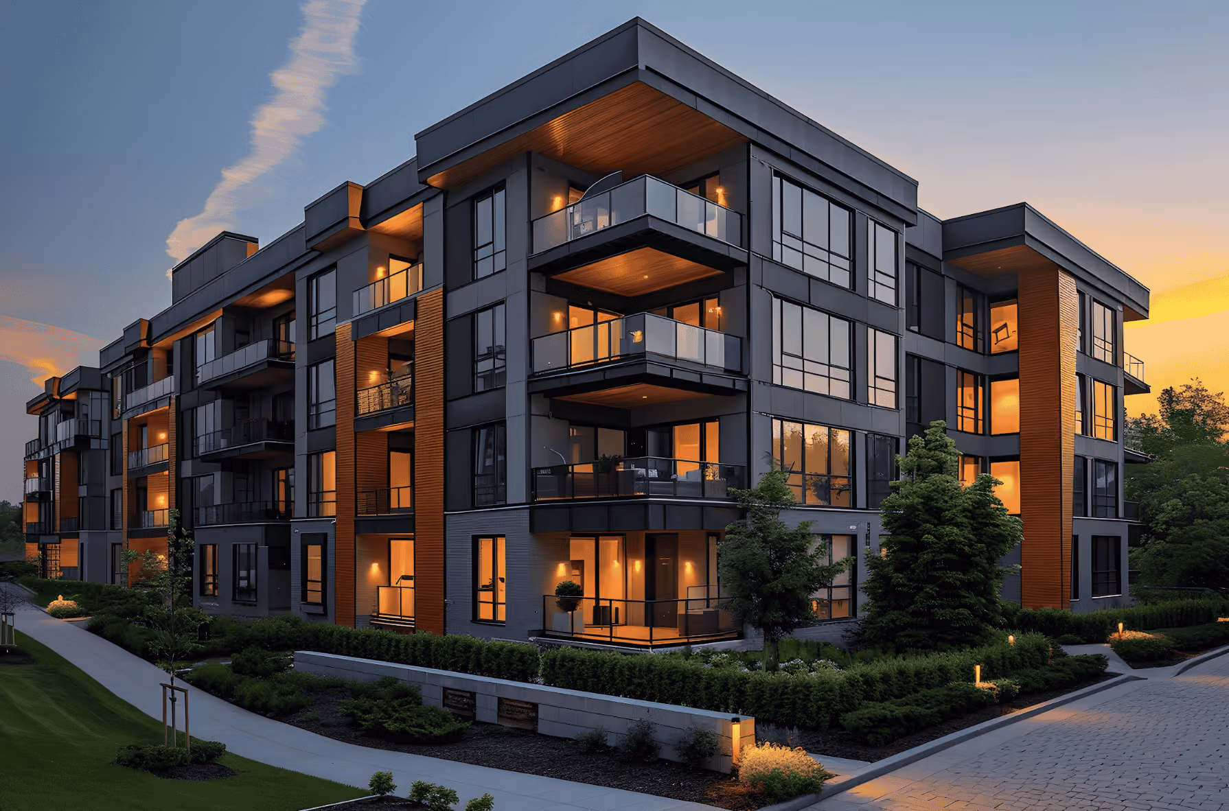 Modern commercial building