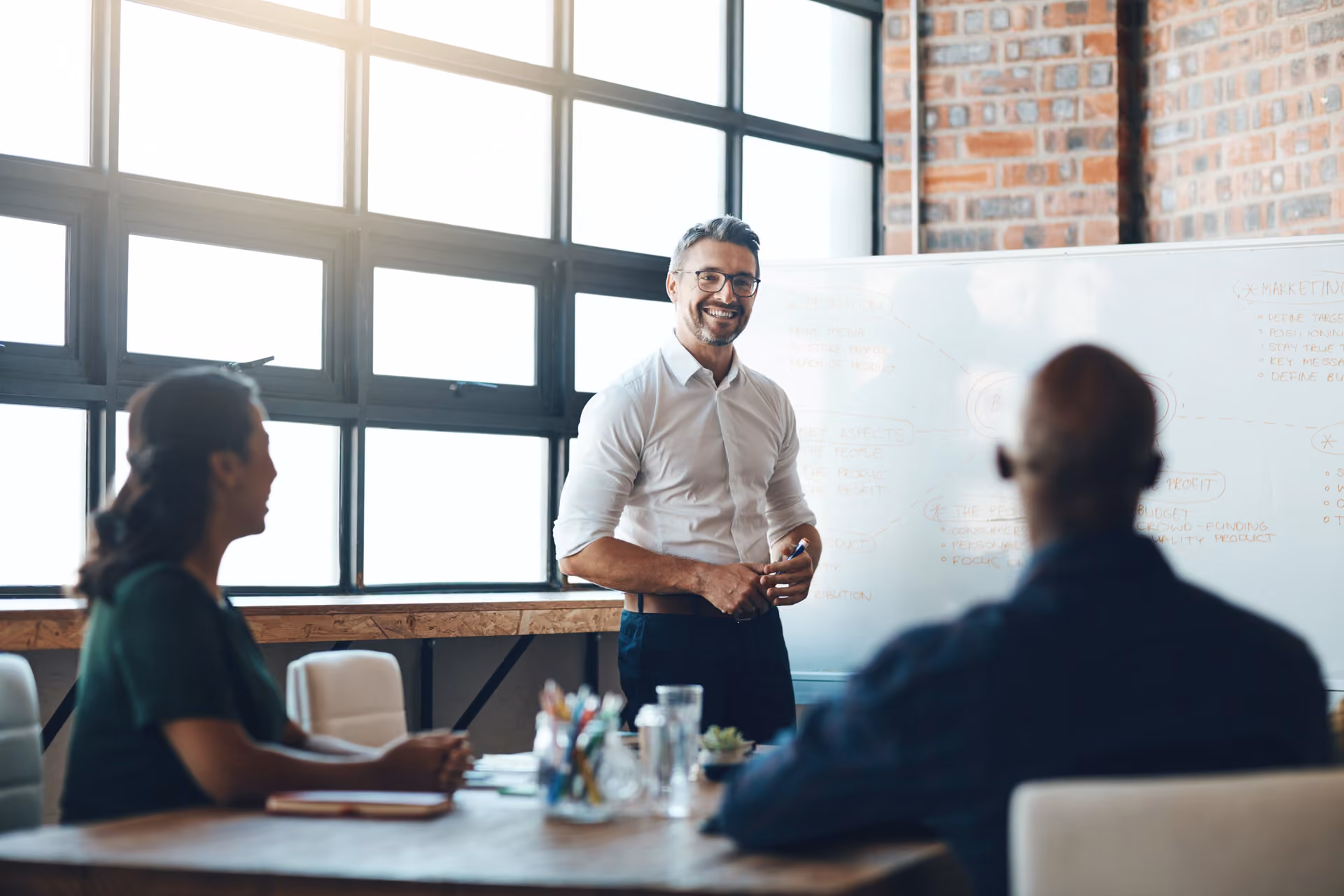 Person giving presentation