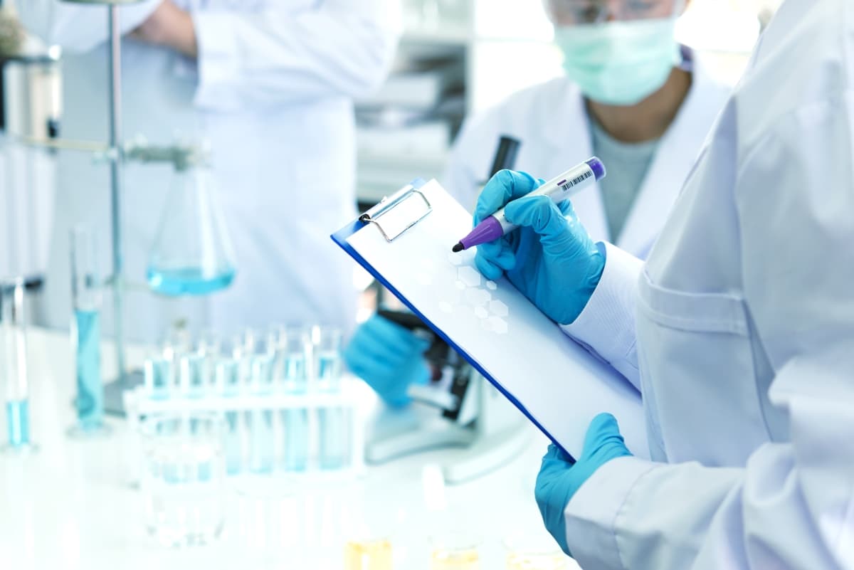 doctor writing data