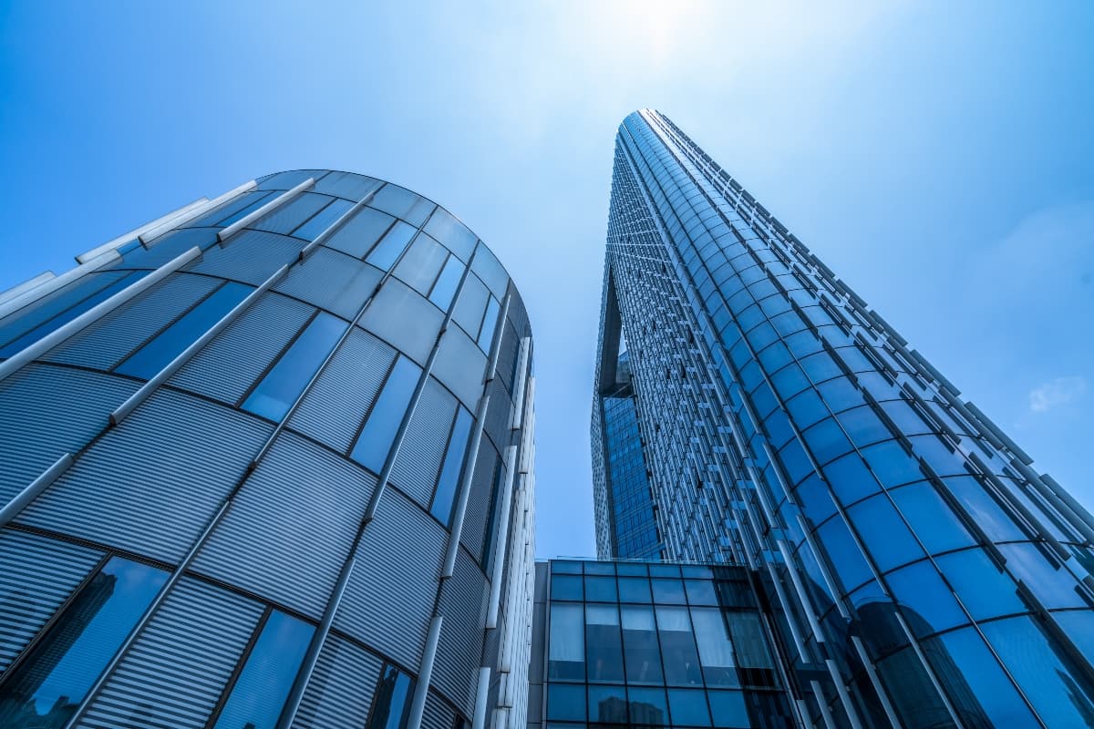 Buildings looking up
